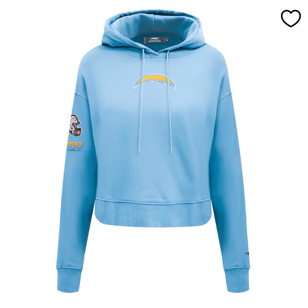 NFL LOS ANGELES CHARGERS CLASSIC WOMEN'S CROPPED PULLOVER HOODIE